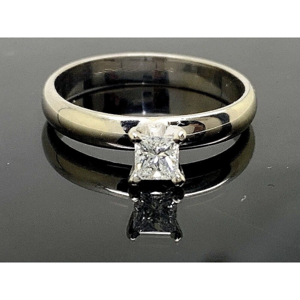 Shane Co. Engagement Ring Diamond Princess 0.30ct 14k White Gold Womens …